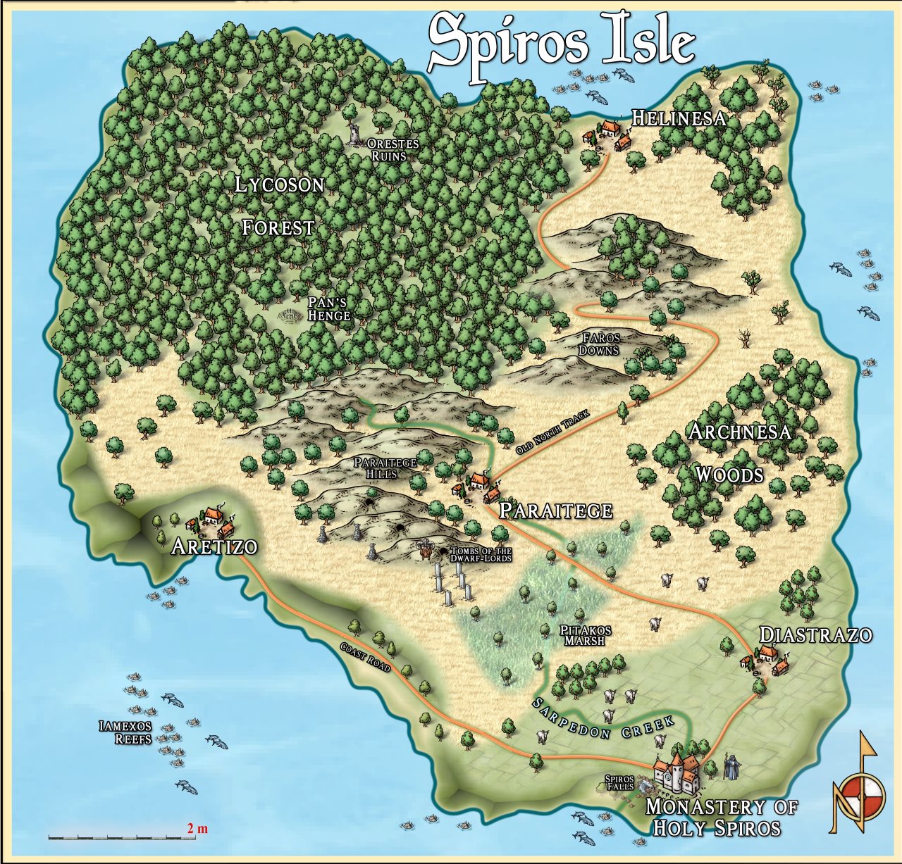 Nibirum Map: spiros isle by Quenten Walker